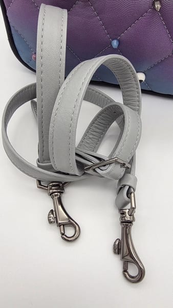 Min & Mon Quilted Studded Zip Crossbody Bag Purple Blue Gray, photo 14 of 14
