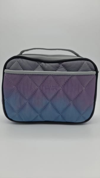 Min & Mon Quilted Studded Zip Crossbody Bag Purple Blue Gray, photo 4 of 14
