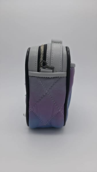 Min & Mon Quilted Studded Zip Crossbody Bag Purple Blue Gray, photo 5 of 14