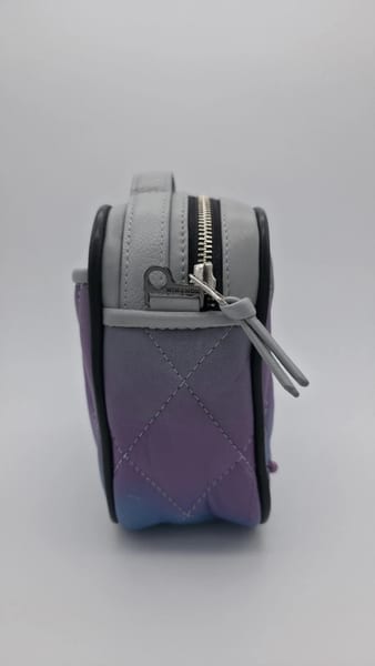 Min & Mon Quilted Studded Zip Crossbody Bag Purple Blue Gray, photo 6 of 14
