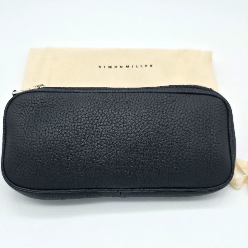Simon Miller Black Leather Small D-Ring Bag Zip Closure, photo 1 of 7