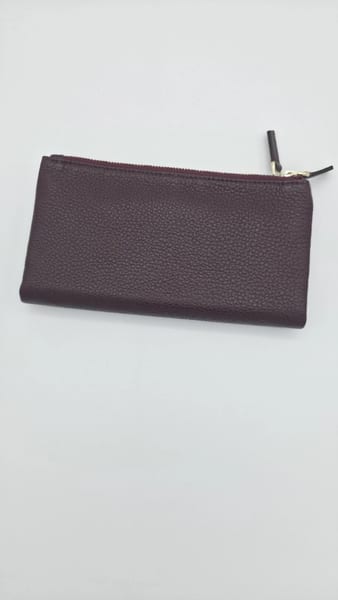 Levenger Burgundy Leather Zip-Around Wallet, Credit Card Slots, photo 3 of 6
