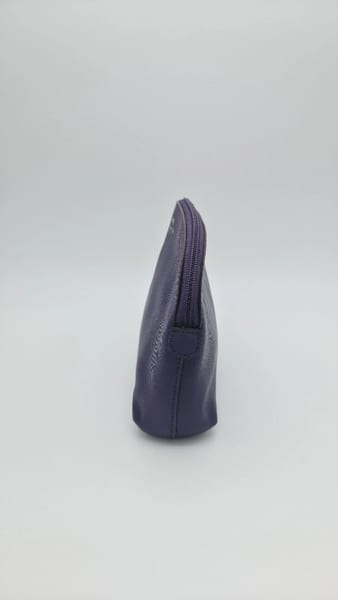 Coach New York Purple Leather Makeup Bag Pouch, Zipper Closure, photo 3 of 9