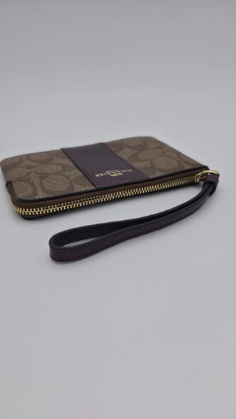 Coach Signature Canvas & Leather Zip Wristlet Wallet, photo 3 of 7
