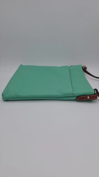 Dooney & Bourke Pebbled Leather Crossbody Mint Red Lining Brown Strap, photo 5 of 13