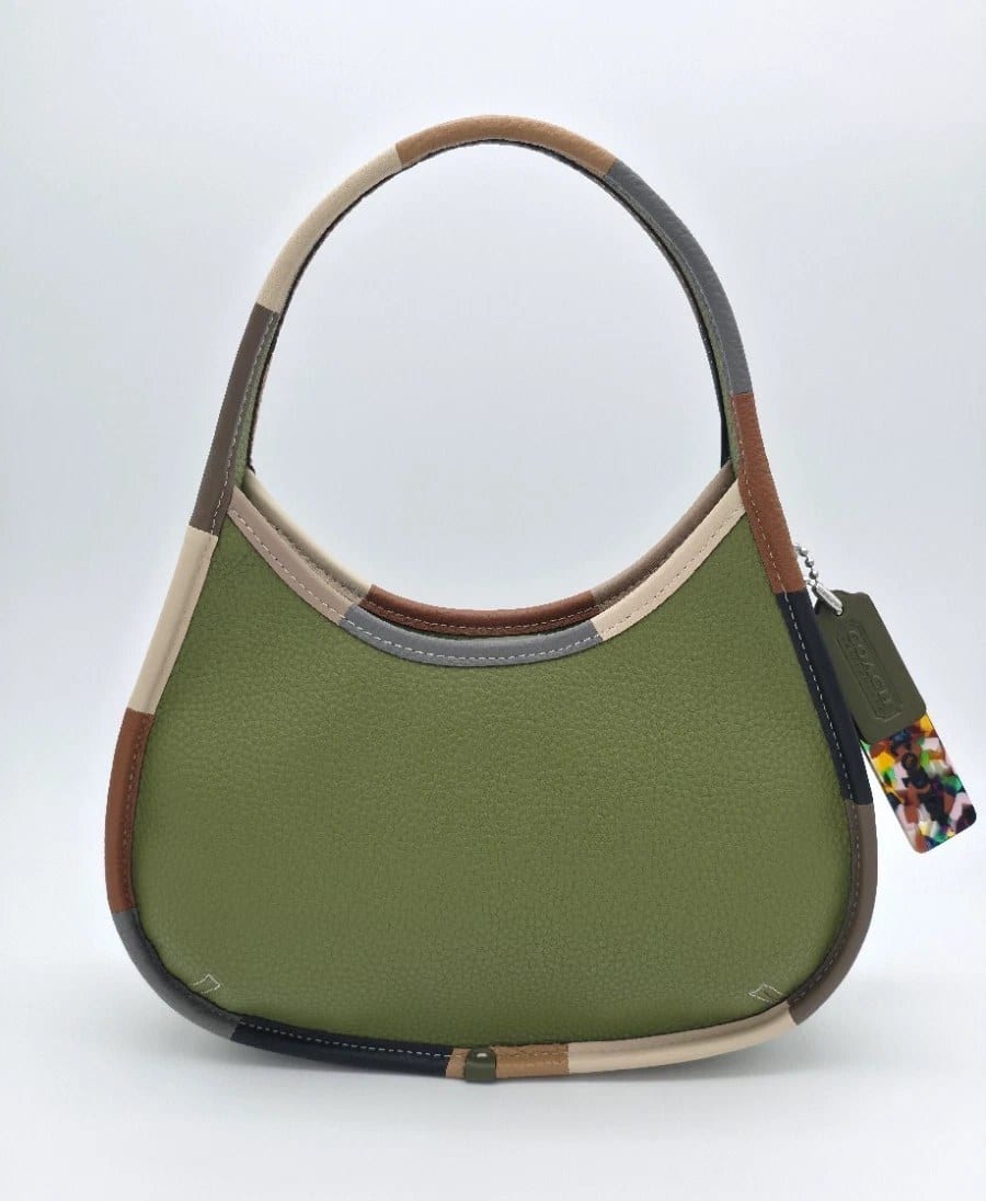 Coach Coachtopia Green Leather Colorblock Crescent Shoulder Bag, photo 1 of 10