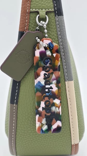 Coach Coachtopia Green Leather Colorblock Crescent Shoulder Bag, photo 2 of 10