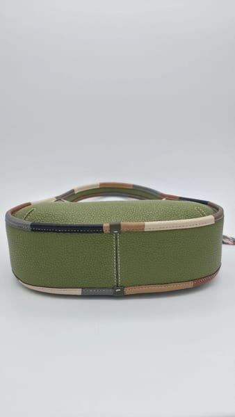 Coach Coachtopia Green Leather Colorblock Crescent Shoulder Bag, photo 6 of 10