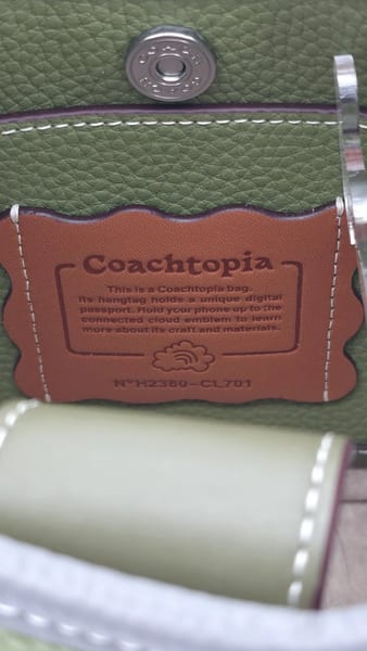 Coach Coachtopia Green Leather Colorblock Crescent Shoulder Bag, photo 10 of 10
