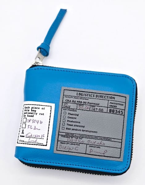 Min & Mon New York Green Leather Zip-Around Wallet