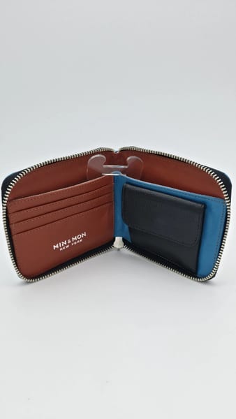 Min & Mon New York Green Leather Zip-Around Wallet, photo 7 of 9