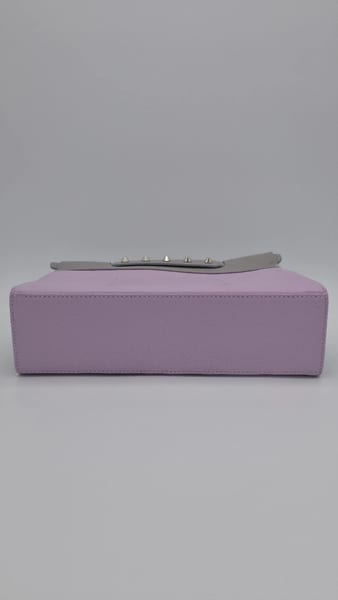 Min & Mon Leather Colorblock Studded Zip Crossbody Handbag Purple, photo 8 of 11