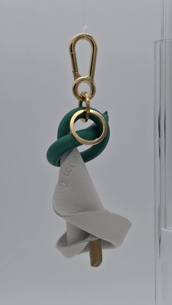 Loewe 2018 Calla Lily Bag Charm / Keychain in calfskin leather, photo 4 of 7