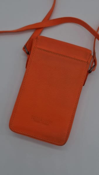 Min & Mon Max Cellphone Crossbody Bag - Neon Orange, photo 3 of 8