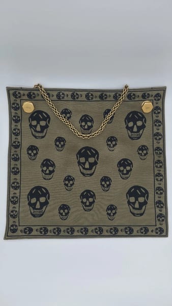 Alexander McQueen Canvas Skull Print Shopper
